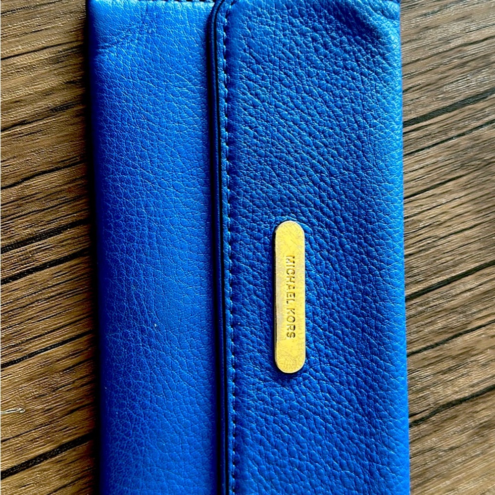 Blue Michael kors wallet